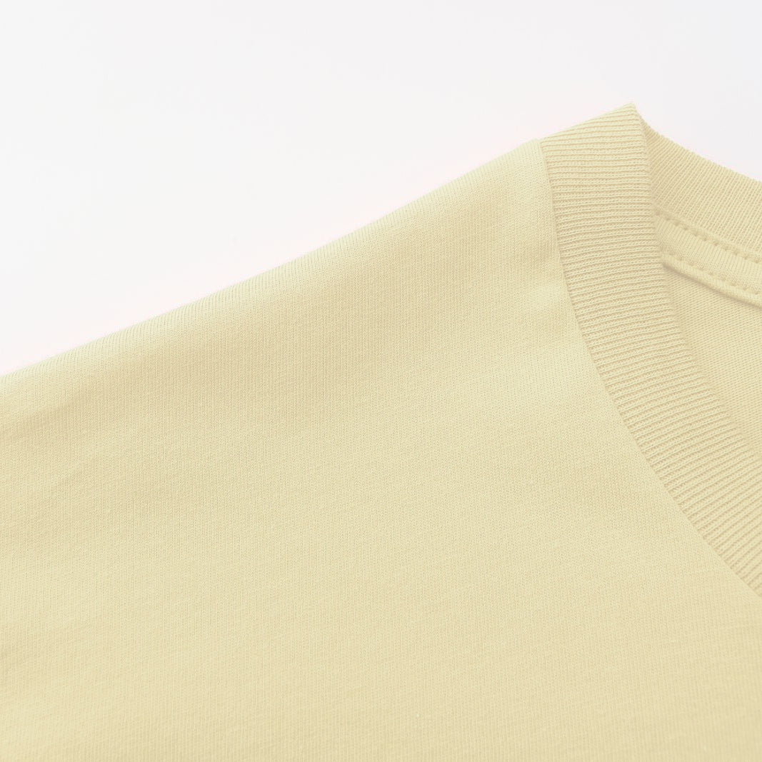 Unisex Solid Chalk Crew Neck