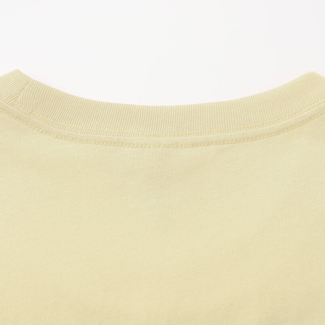 Unisex Solid Chalk Crew Neck