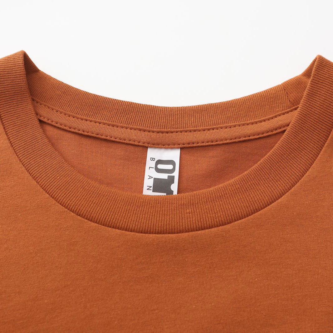 Unisex Solid Cinnamon Stick Crew Neck