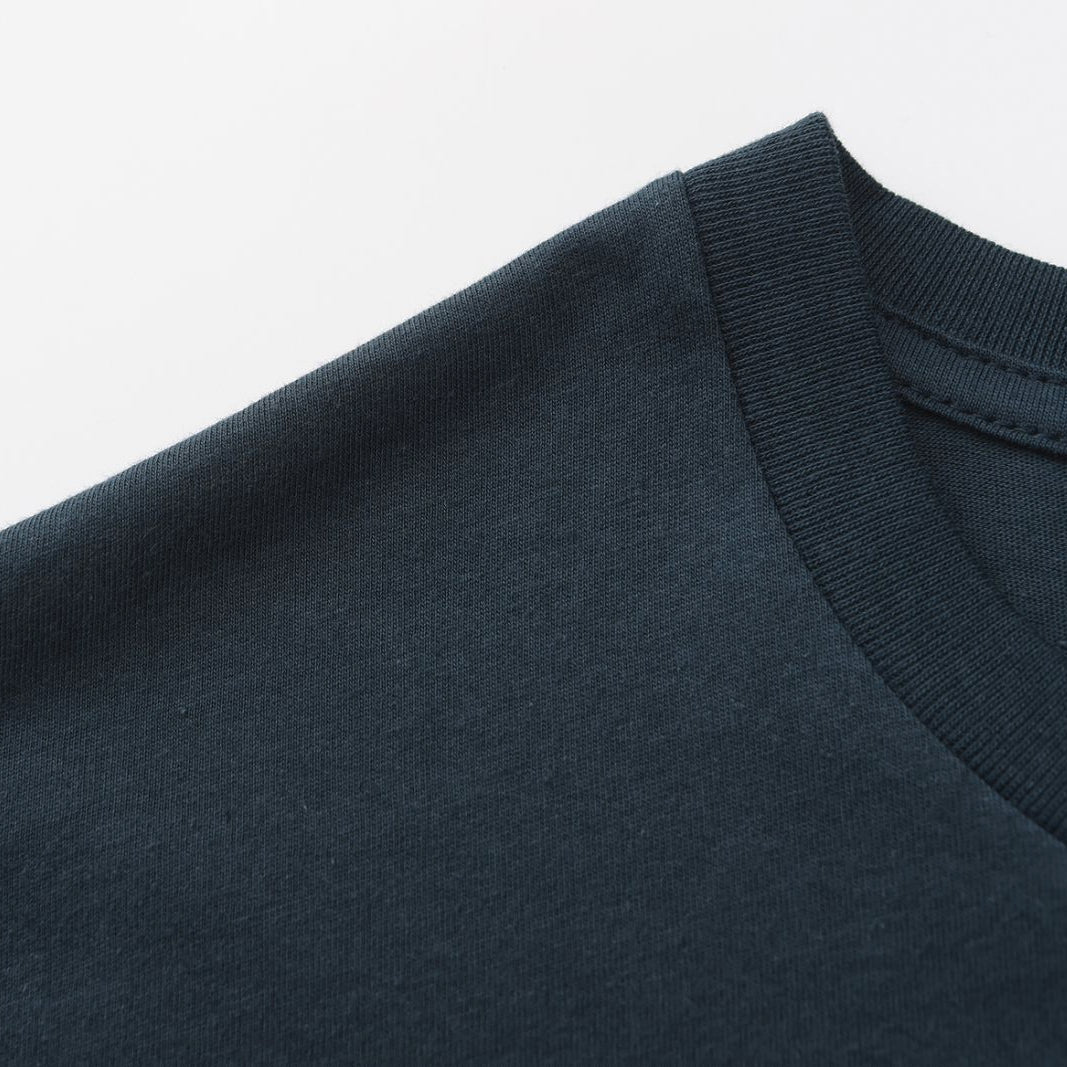 Unisex Solid Columbia Navy Crew Neck