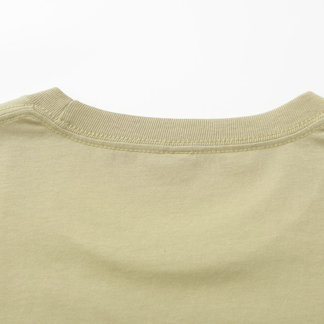 Unisex Solid Fossil Heather Crew Neck