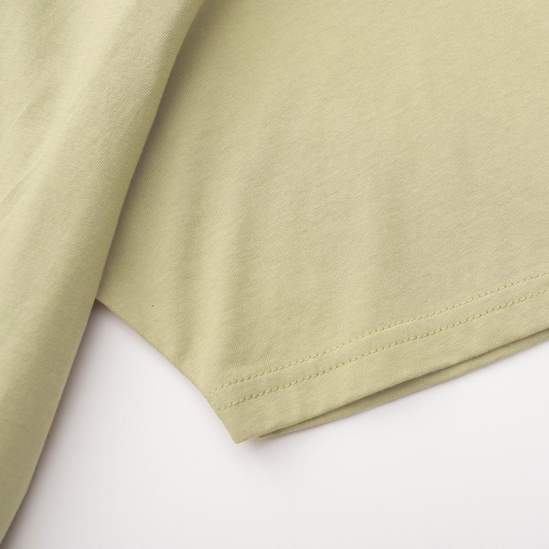 Unisex Solid Fossil Heather Crew Neck