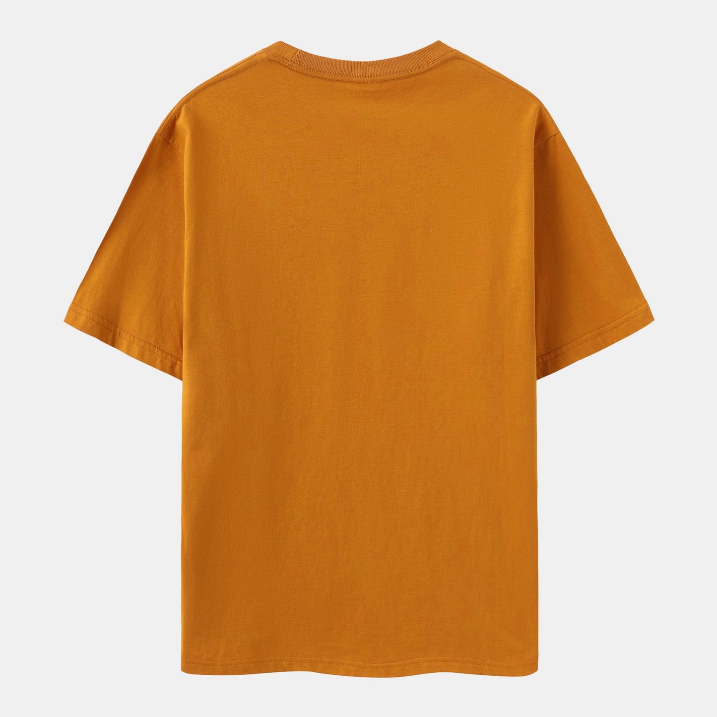 Unisex Solid Gold Amber Crew Neck