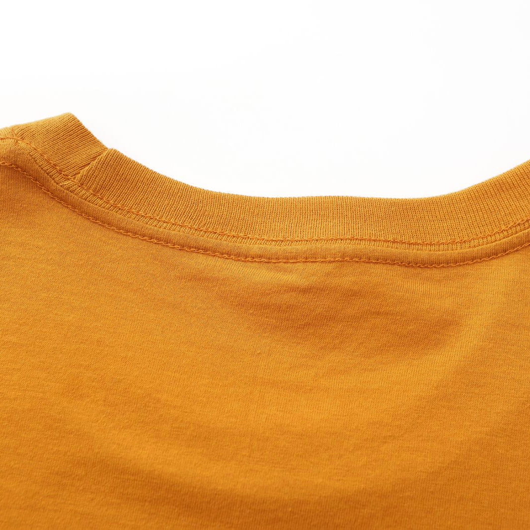 Unisex Solid Gold Amber Crew Neck