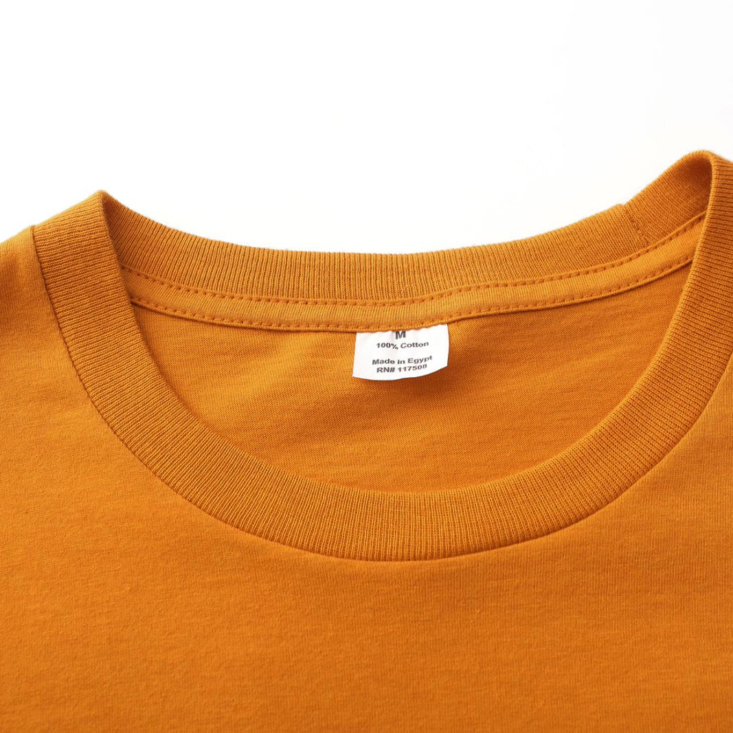 Unisex Solid Gold Amber Crew Neck