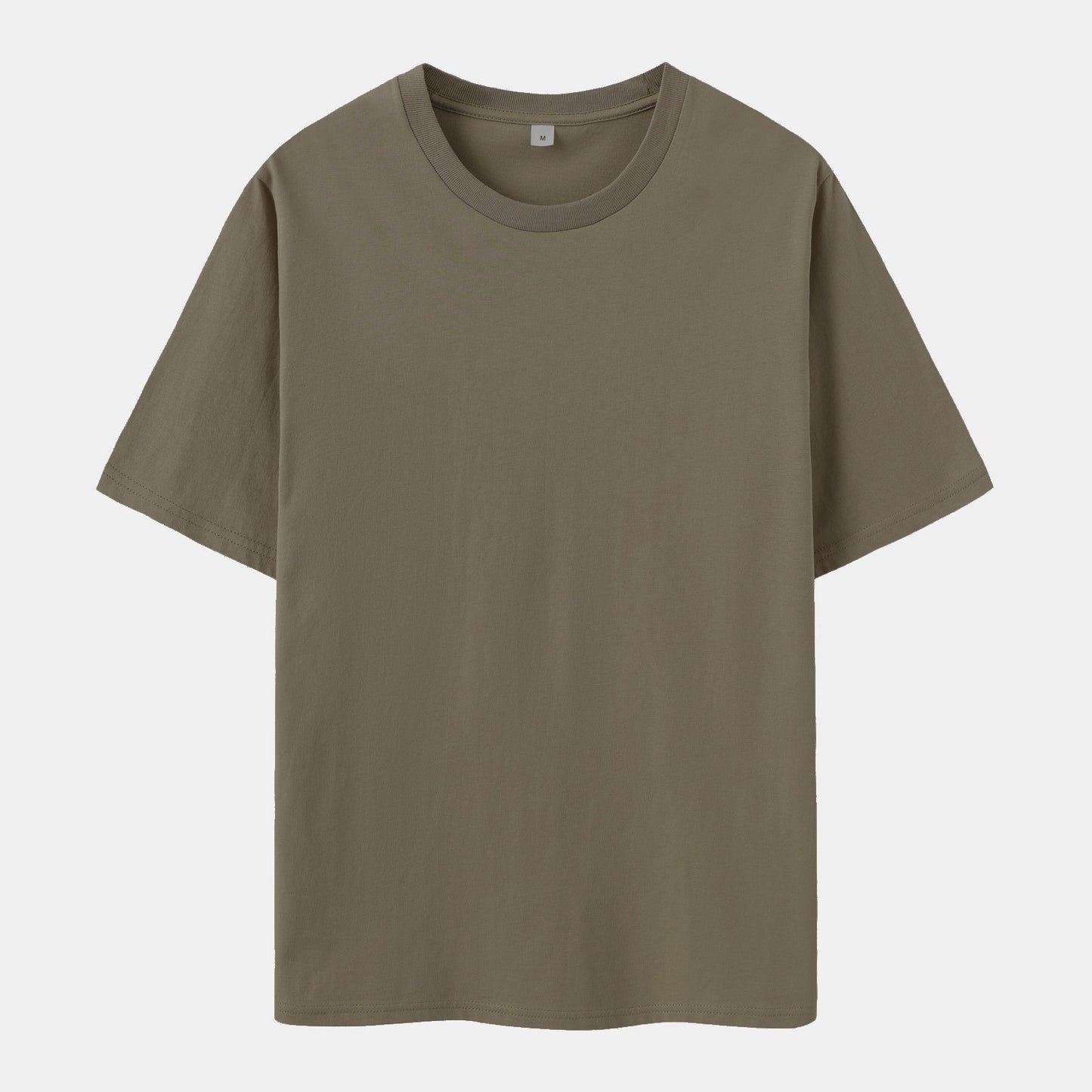 Unisex Solid Iron Crew Neck