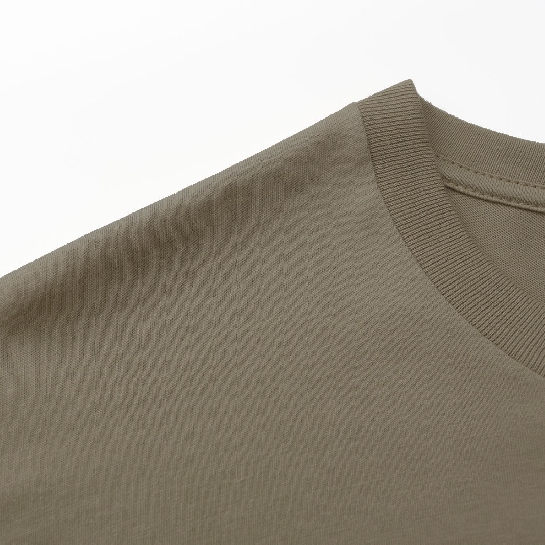 Unisex Solid Iron Crew Neck