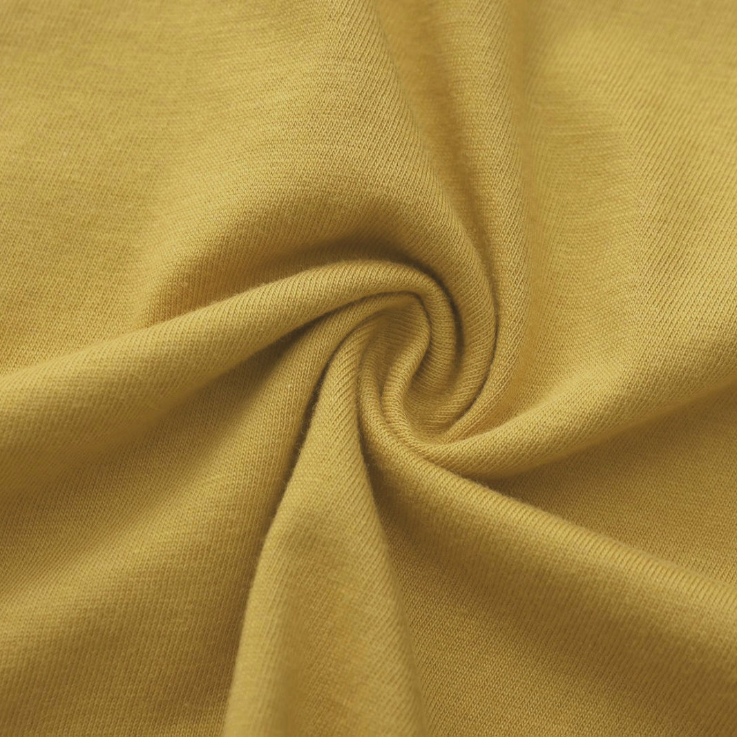 Unisex Solid Light Camel Crew Neck