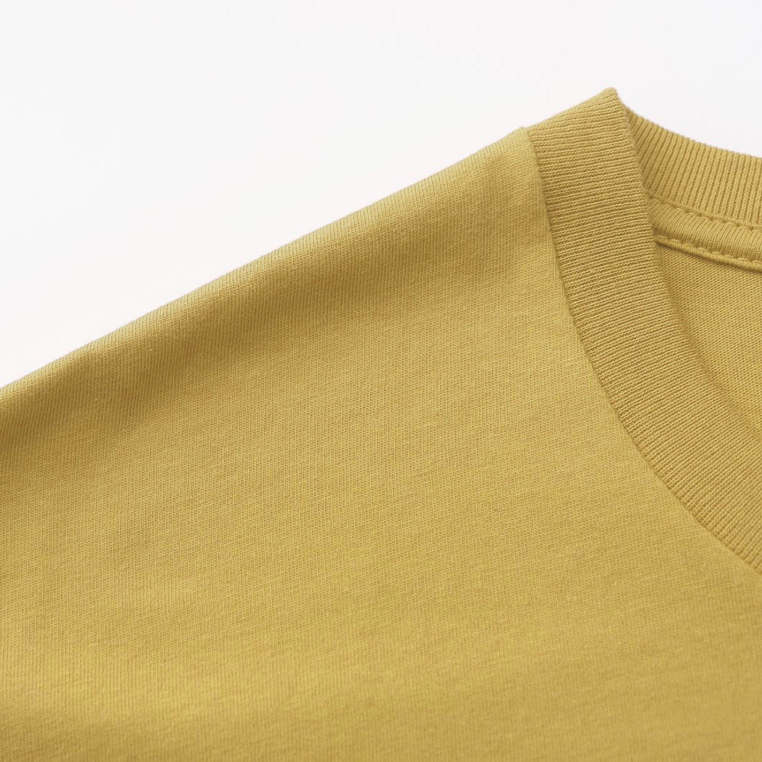 Unisex Solid Light Camel Crew Neck