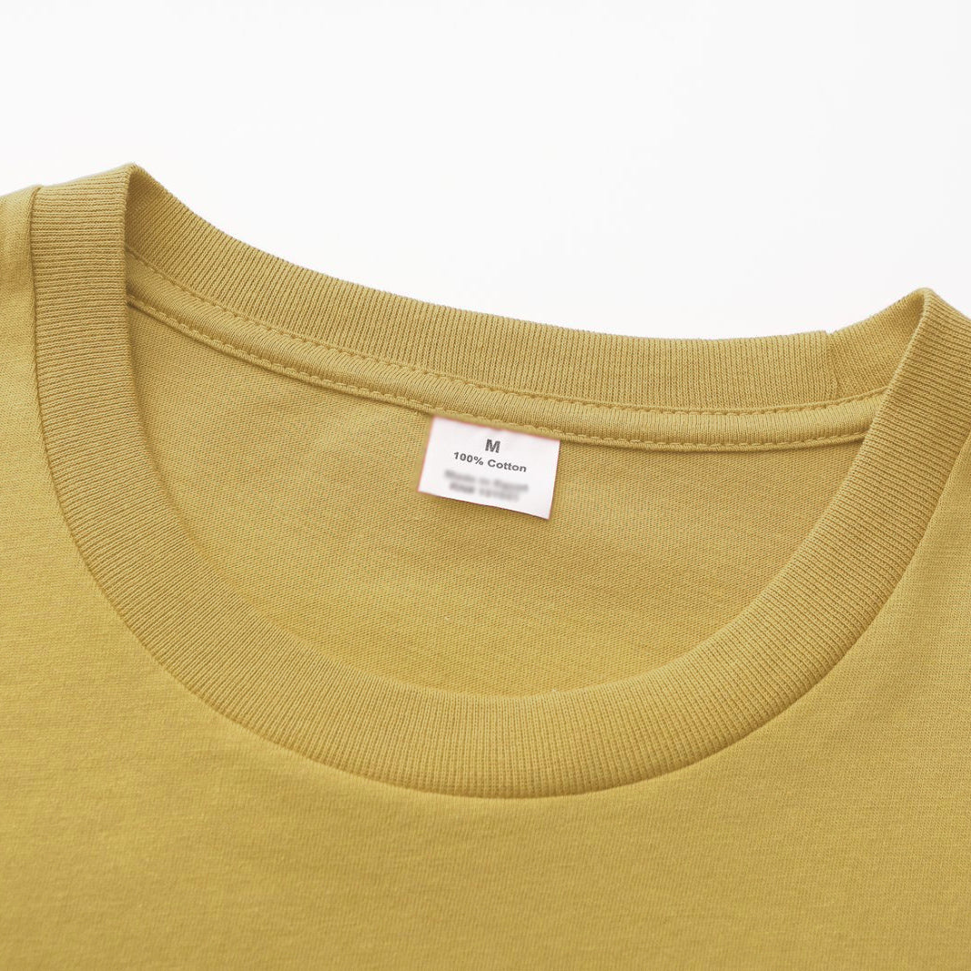 Unisex Solid Light Camel Crew Neck