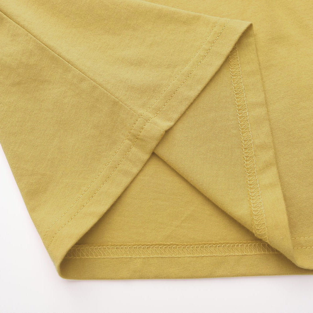 Unisex Solid Light Camel Crew Neck