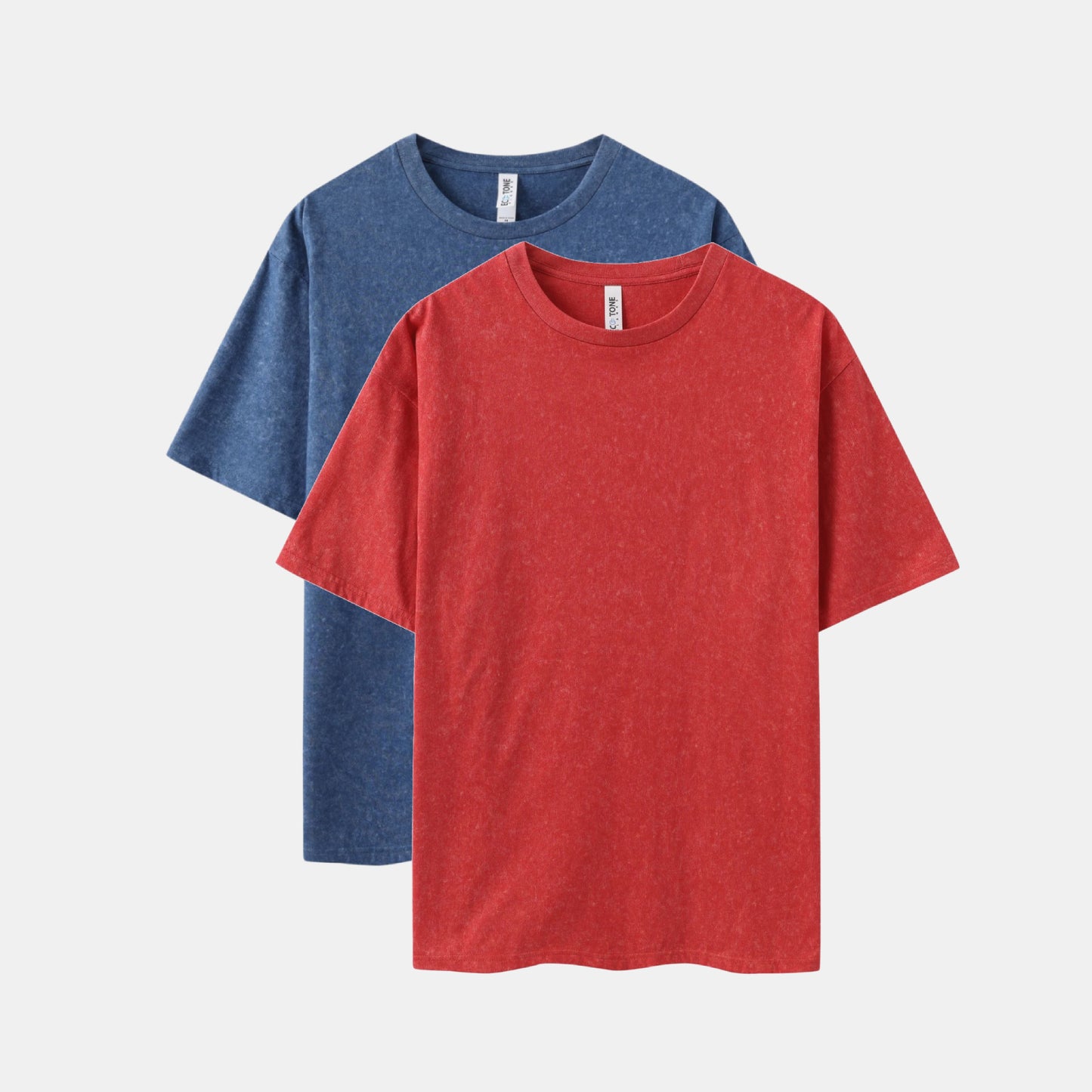 MineraI Wash Crew Neck 2-Pack (Navy/Ruby)