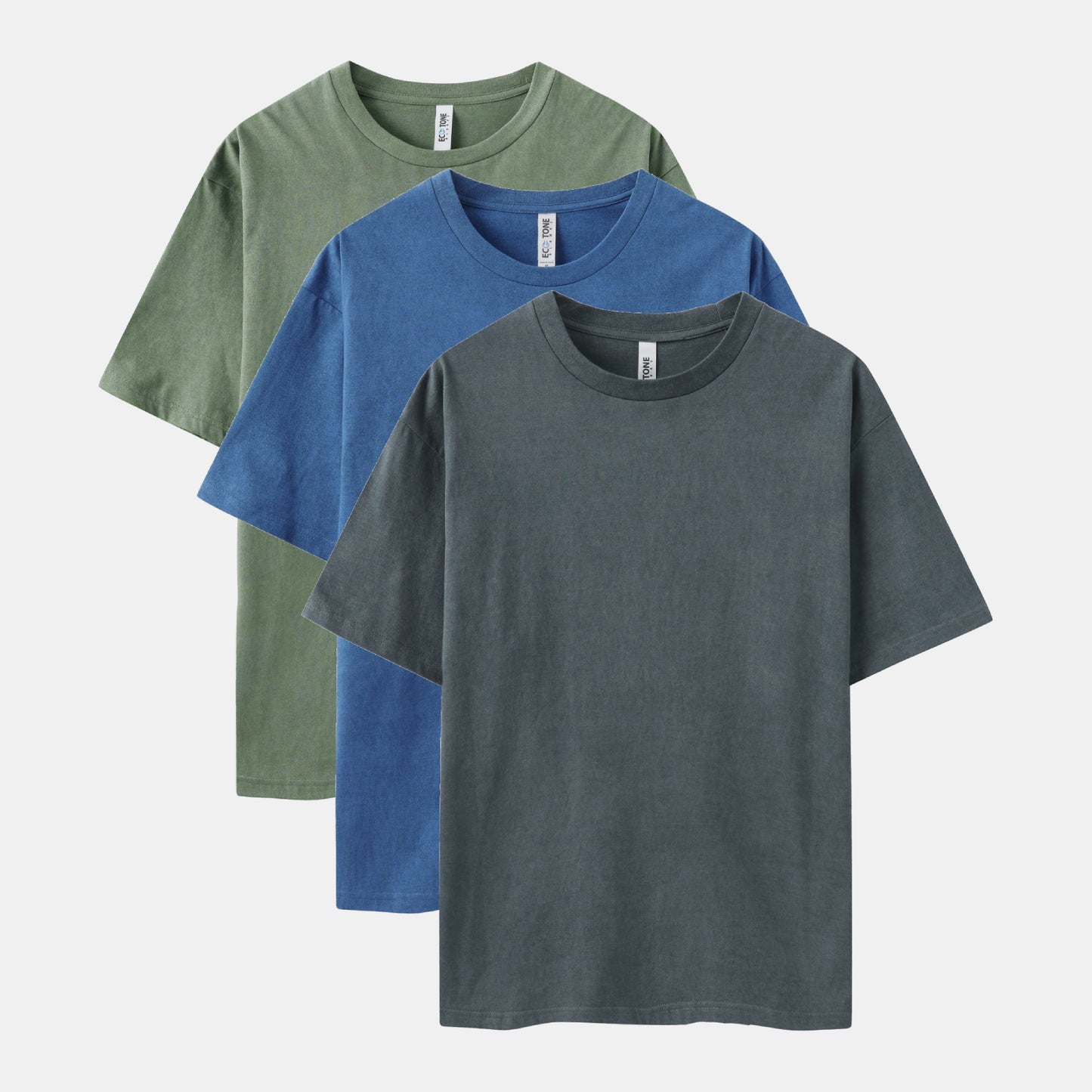 Vintage Wash Crew Neck 3-Pack(Ocean/Sage/CharcoaI)