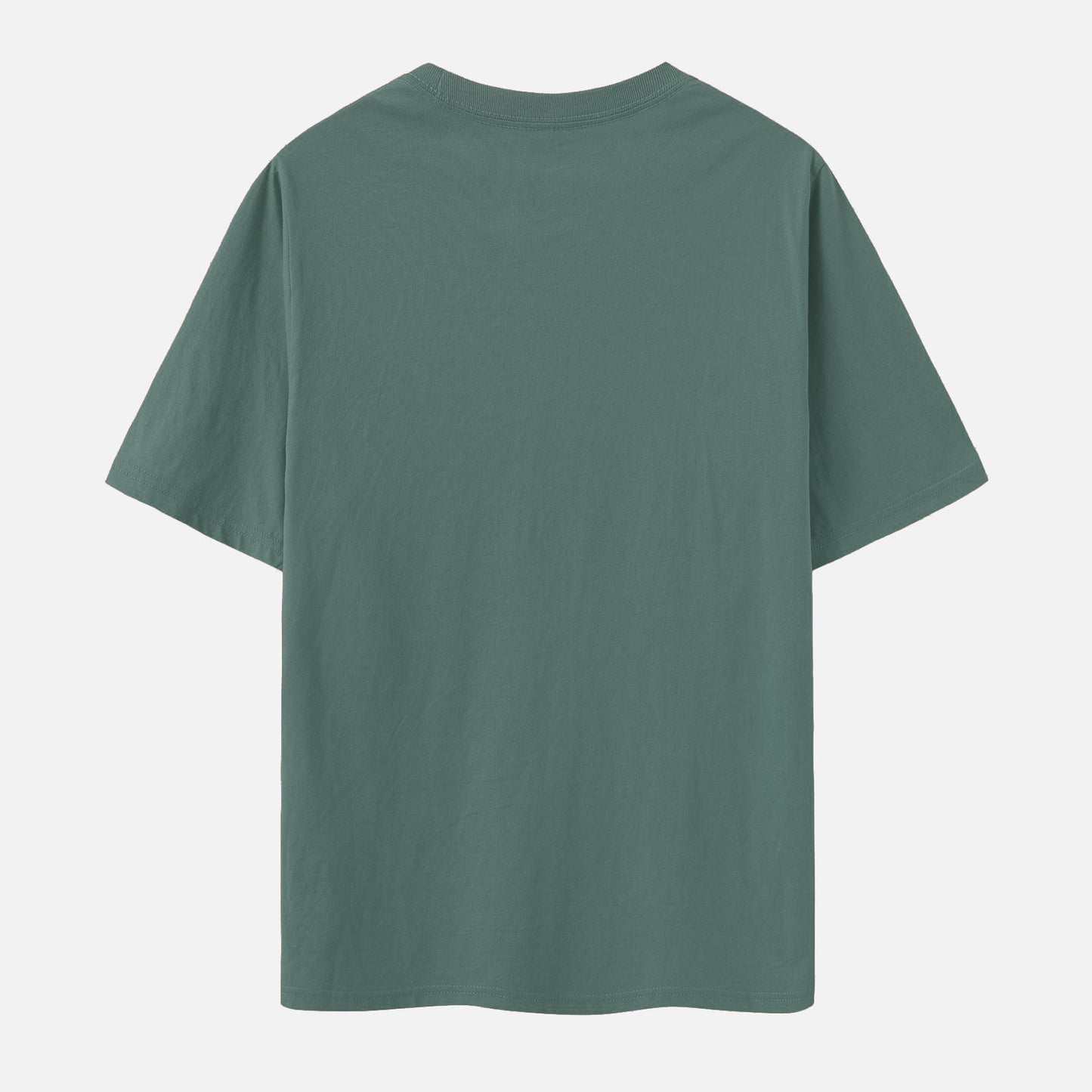 Unisex Solid Metal Crew Neck
