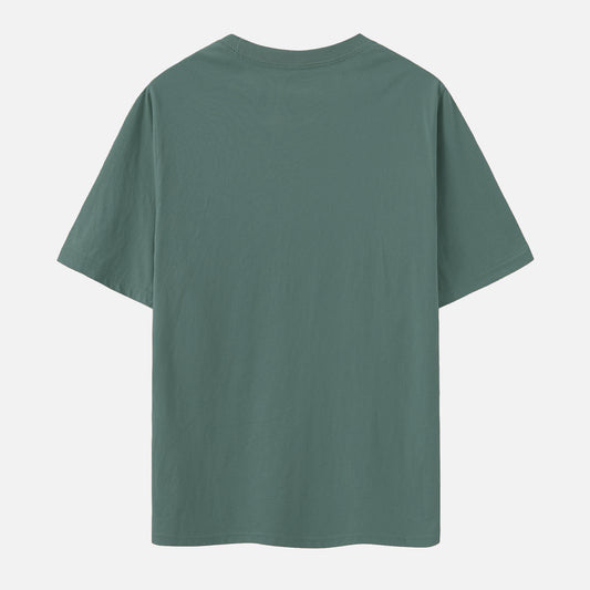 Unisex Solid Metal Crew Neck