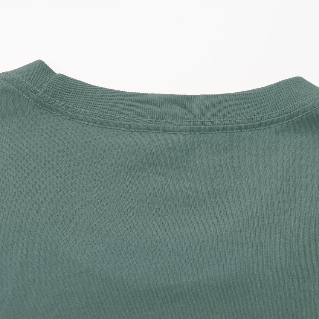 Unisex Solid Metal Crew Neck