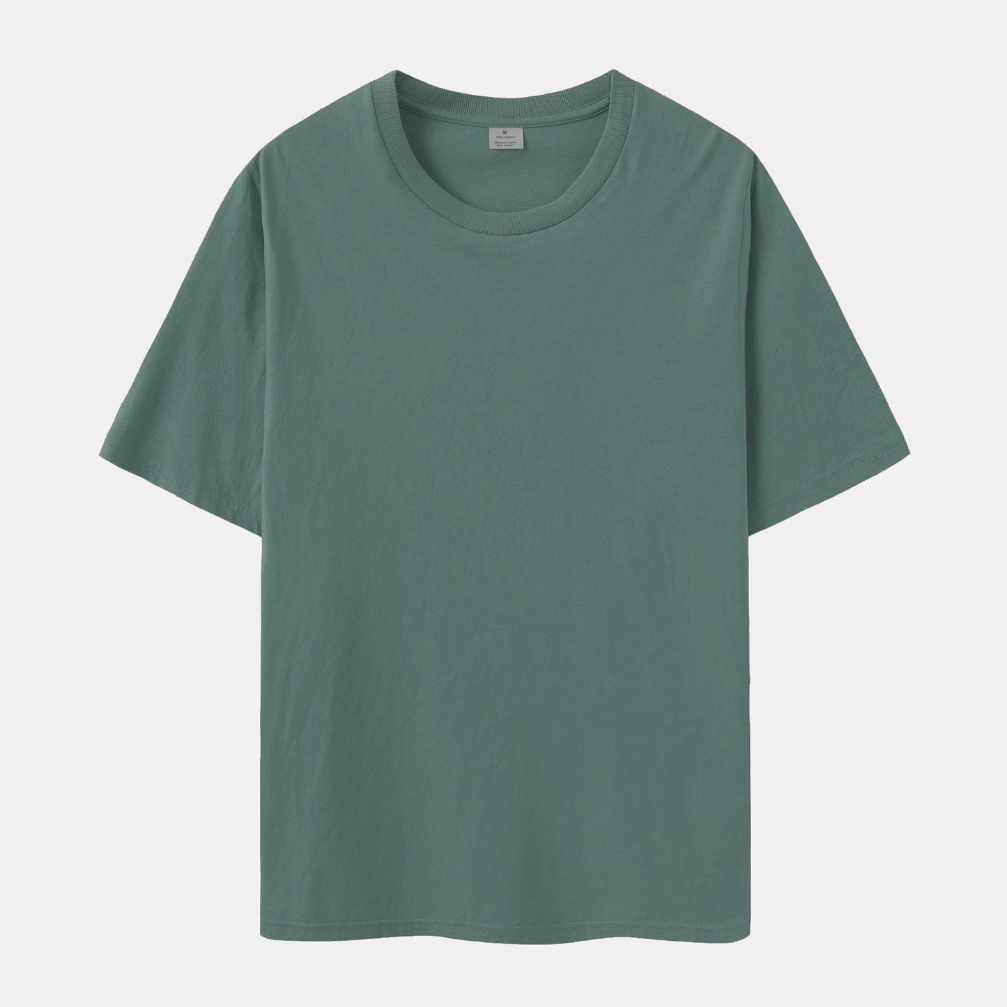 Unisex Solid Metal Crew Neck
