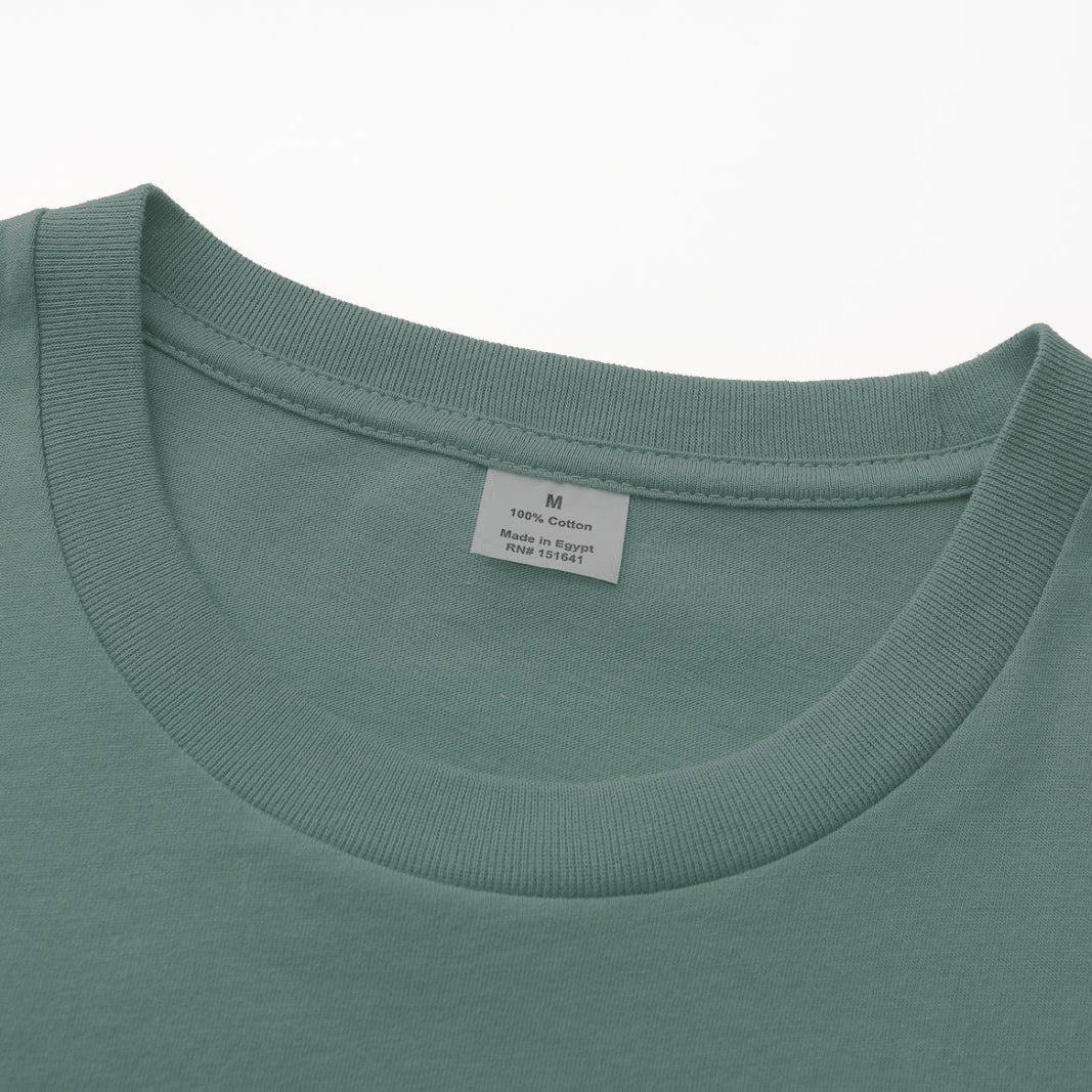 Unisex Solid Metal Crew Neck