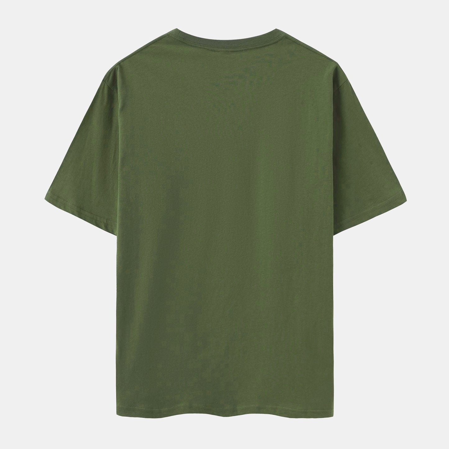 Unisex Solid Mosstone Crew Neck