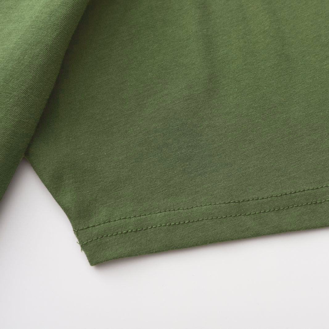 Unisex Solid Mosstone Crew Neck