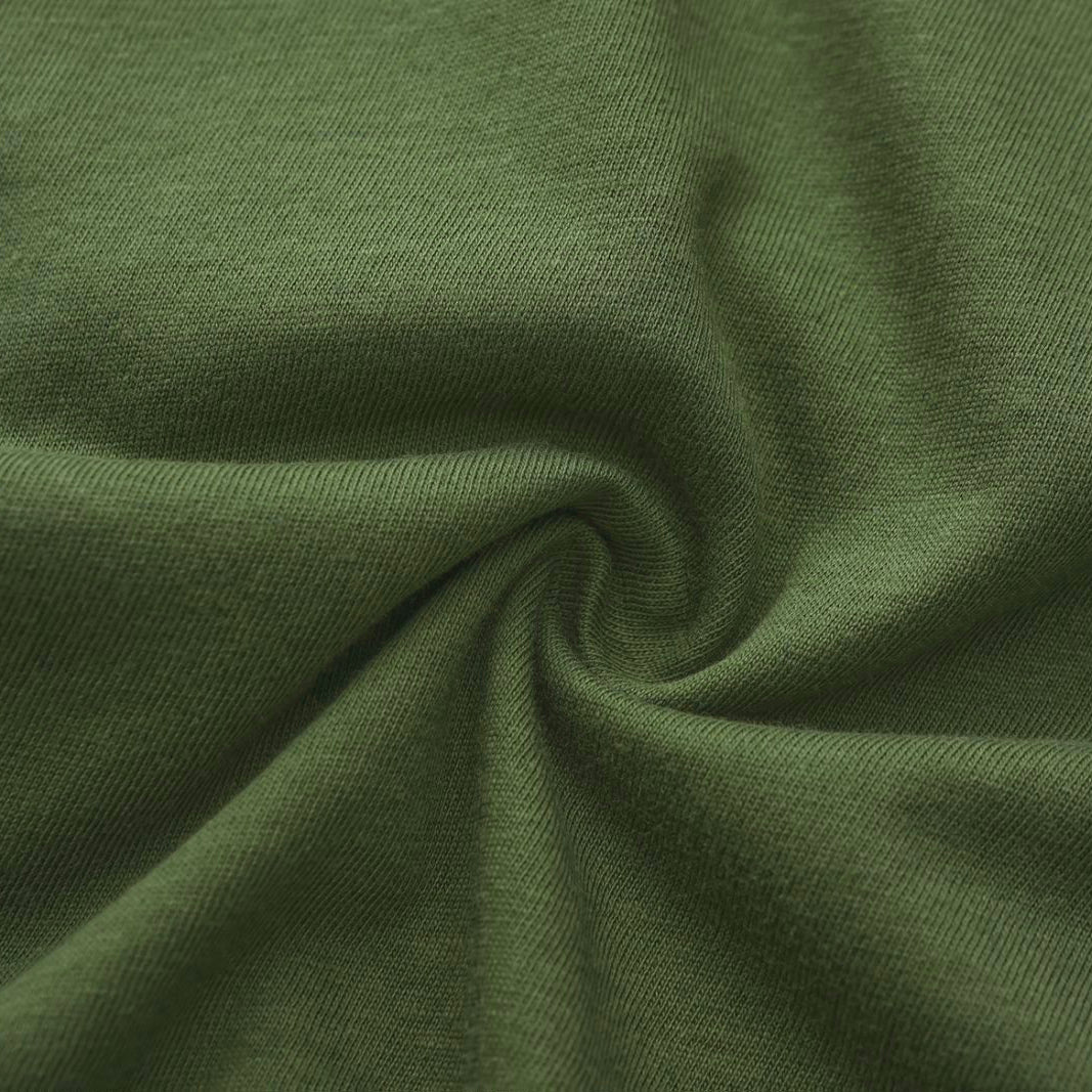 Unisex Solid Mosstone Crew Neck
