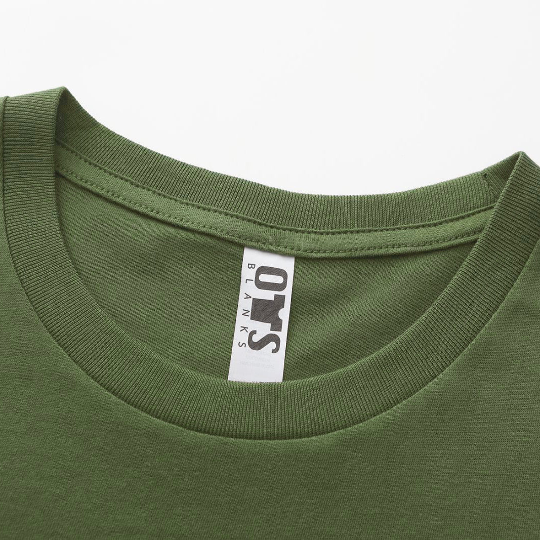 Unisex Solid Mosstone Crew Neck