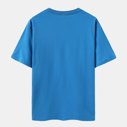 Unisex Solid Turquoise Crew Neck