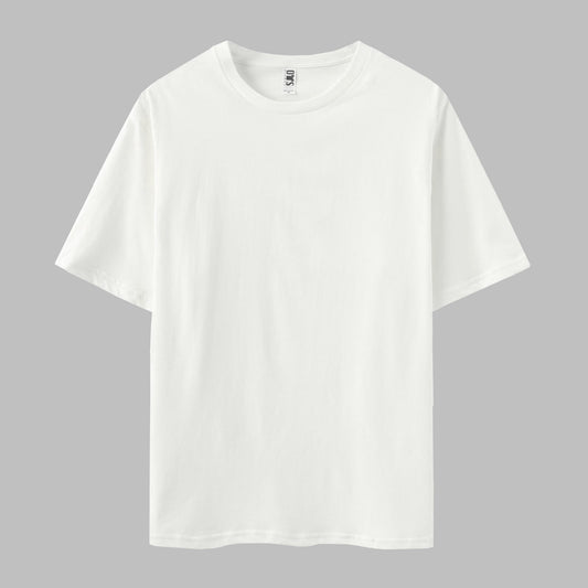 Unisex Solid All White 10-Pack Crew Neck