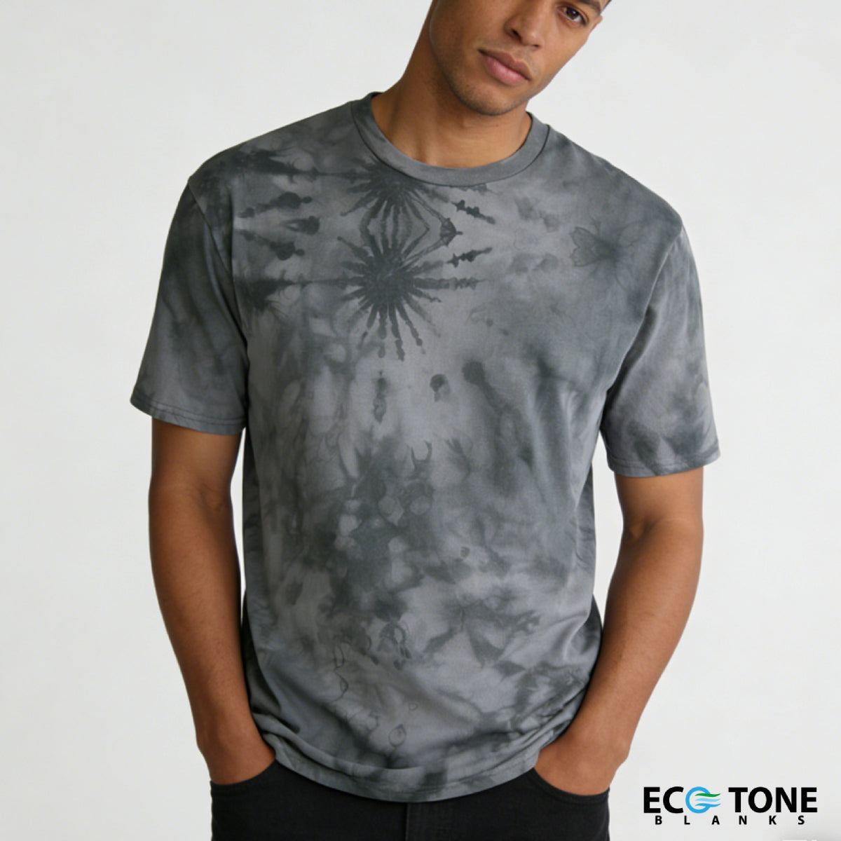 CrystaI Wash Crew Neck 4-Pack (Tangerine/CharcoaI/Indigo/Gray)