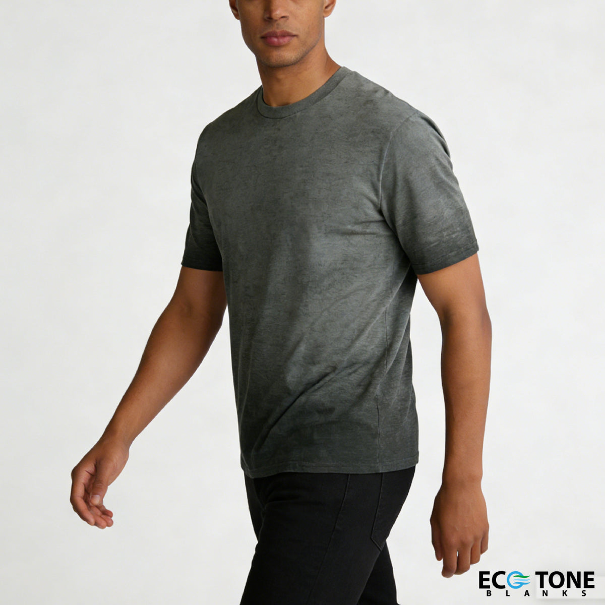 Ombre Dark Charcoal Crew Neck