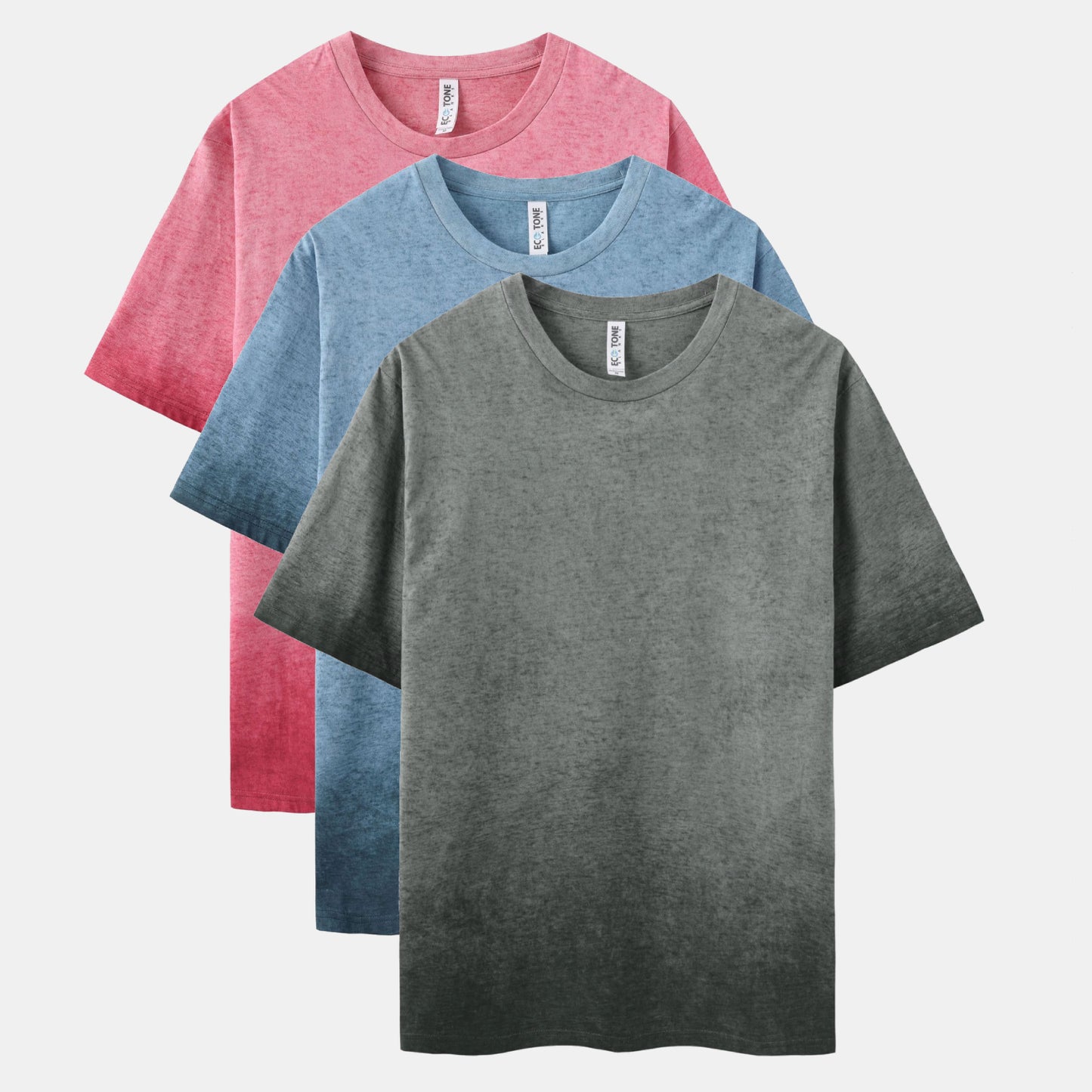Ombre 3-Pack Crew Neck（Dark Charcoal/Red/Navy）