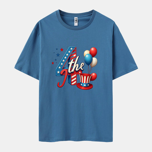 Holiday Print Short Sleeve Crew Neck T-shirt