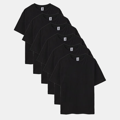 6-Pack Black Heavyweight Tuff Tees