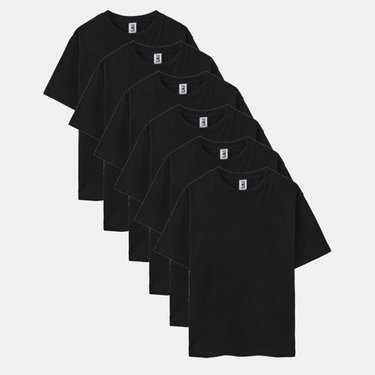 6-Pack Black Heavyweight Tuff Tees