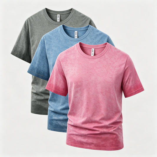 Ombre 3-Pack Crew Neck（Dark Charcoal/Red/Navy）