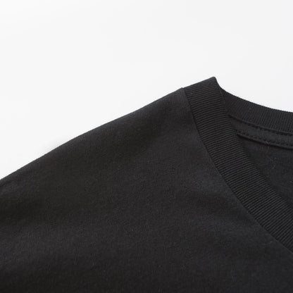 Unisex Solid All Black 10-Pack Crew Neck