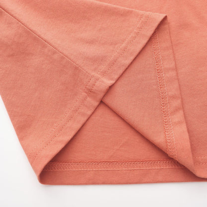 Unisex Solid Faded Peach Crew Neck