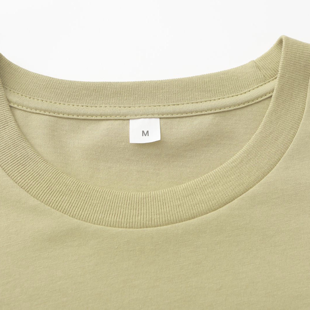 Unisex Solid Fossil Heather Crew Neck