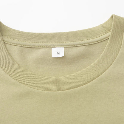 Unisex Solid Fossil Heather Crew Neck