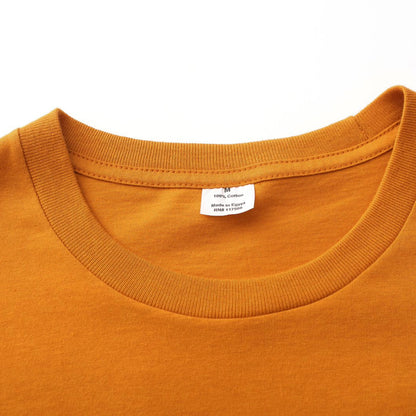 Unisex Solid Gold Amber Crew Neck
