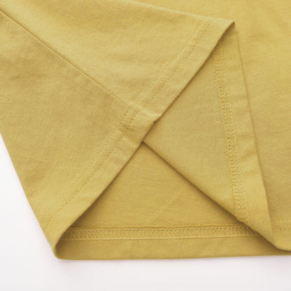 Unisex Solid Light Camel Crew Neck