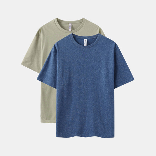 MineraI Wash Crew Neck 2-Pack (Cement/Navy)
