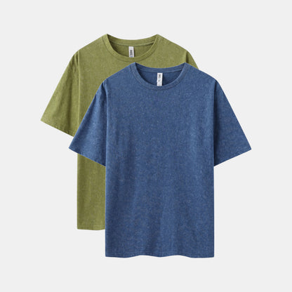 MineraI Wash Crew Neck 2-Pack (Moss/Navy)