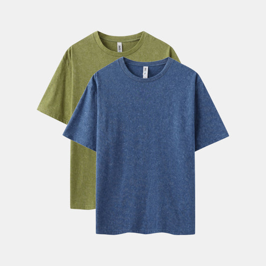 MineraI Wash Crew Neck 2-Pack (Moss/Navy)