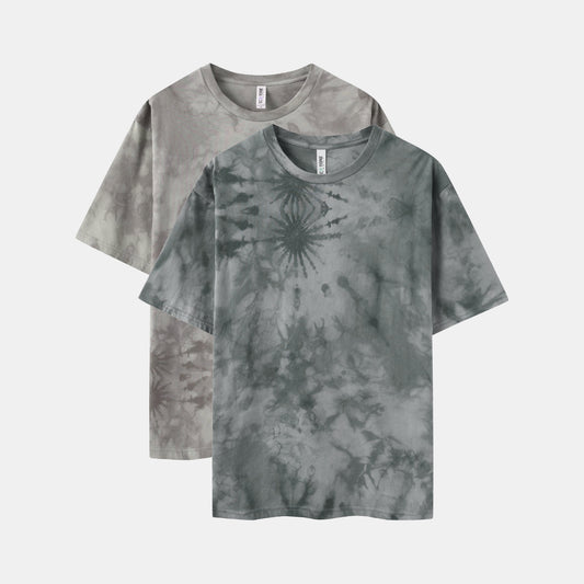 CrystaI Wash Crew Neck 2-Pack (CharcoaI/Gray)