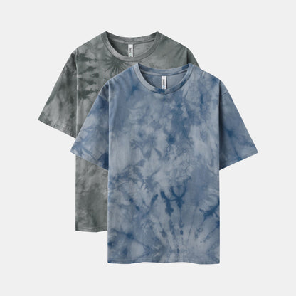 CrystaI Wash Crew Neck 2-Pack (Indigo/Gray)