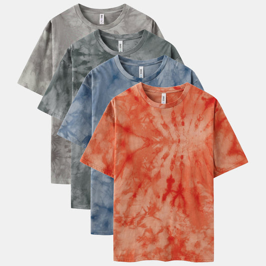 CrystaI Wash Crew Neck 4-Pack (Tangerine/CharcoaI/Indigo/Gray)