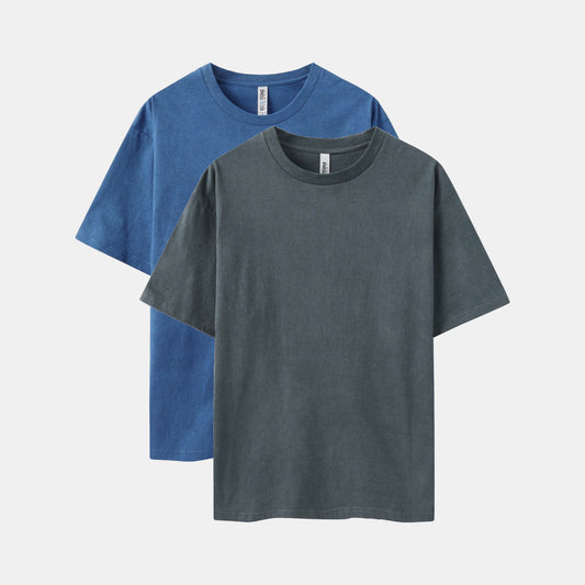 Vintage Wash Crew Neck 2-Pack（Ocean/CharcoaI）