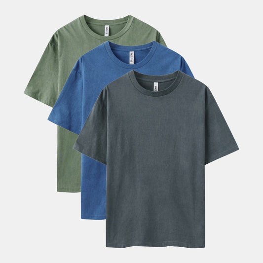 Vintage Wash Crew Neck 3-Pack（Ocean/Sage/CharcoaI）