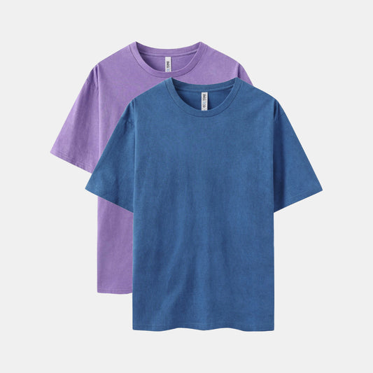 Vintage Wash Crew Neck 2-Pack（Ocean/Lavender）